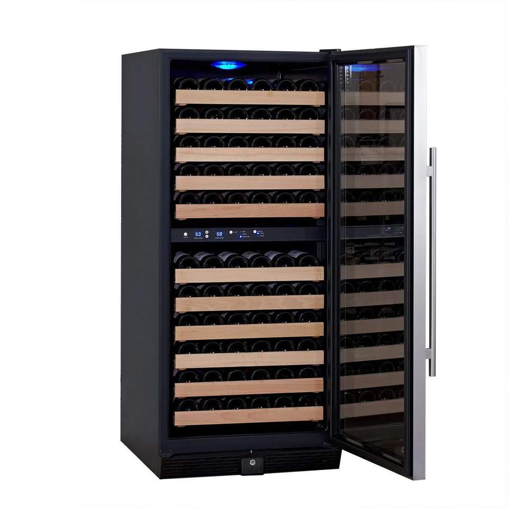 KingsBottle 100 Bottle Upright Dual Zone Wine Fridge For Home KingsBottle 100 Bottle Upright Dual Zone Wine Fridge For Home