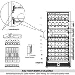 KingsBottle 100 Bottle Kitchen Wine Refrigerator, Freestanding or Built-in KingsBottle 100 Bottle Kitchen Wine Refrigerator, Freestanding or Built-in