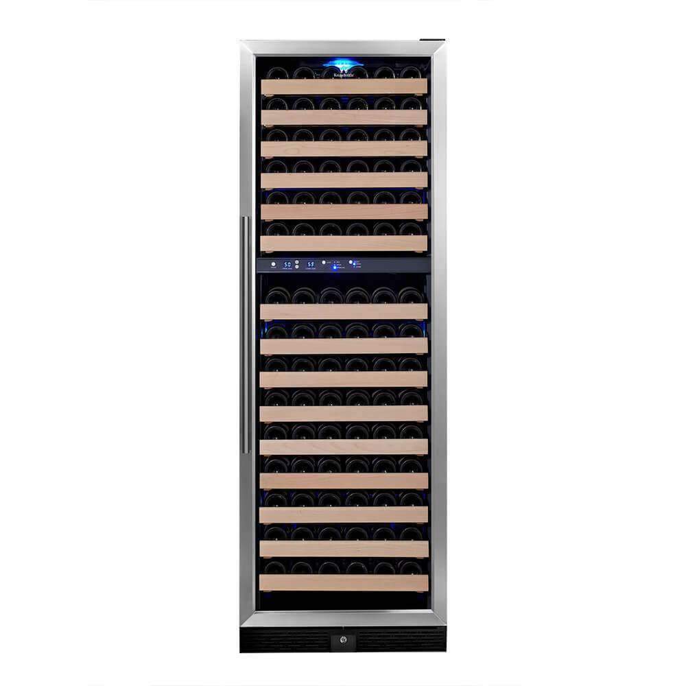 KingsBottle 164 Bottle Large Wine Refrigerator With Glass Door KingsBottle 164 Bottle Large Wine Refrigerator With Glass Door