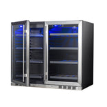 KingsBottle 39 Inch Under Counter Wine And Beer Fridge Combo KingsBottle 39 Inch Under Counter Wine And Beer Fridge Combo
