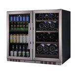 KingsBottle 39 Inch Under Counter Wine And Beer Fridge Combo KingsBottle 39 Inch Under Counter Wine And Beer Fridge Combo