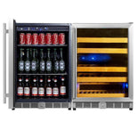 KingsBottle 48 Inch Glass Door Wine And Beverage Fridge Center Built-In or Freestanding KingsBottle 48 Inch Glass Door Wine And Beverage Fridge Center Built-In or Freestanding