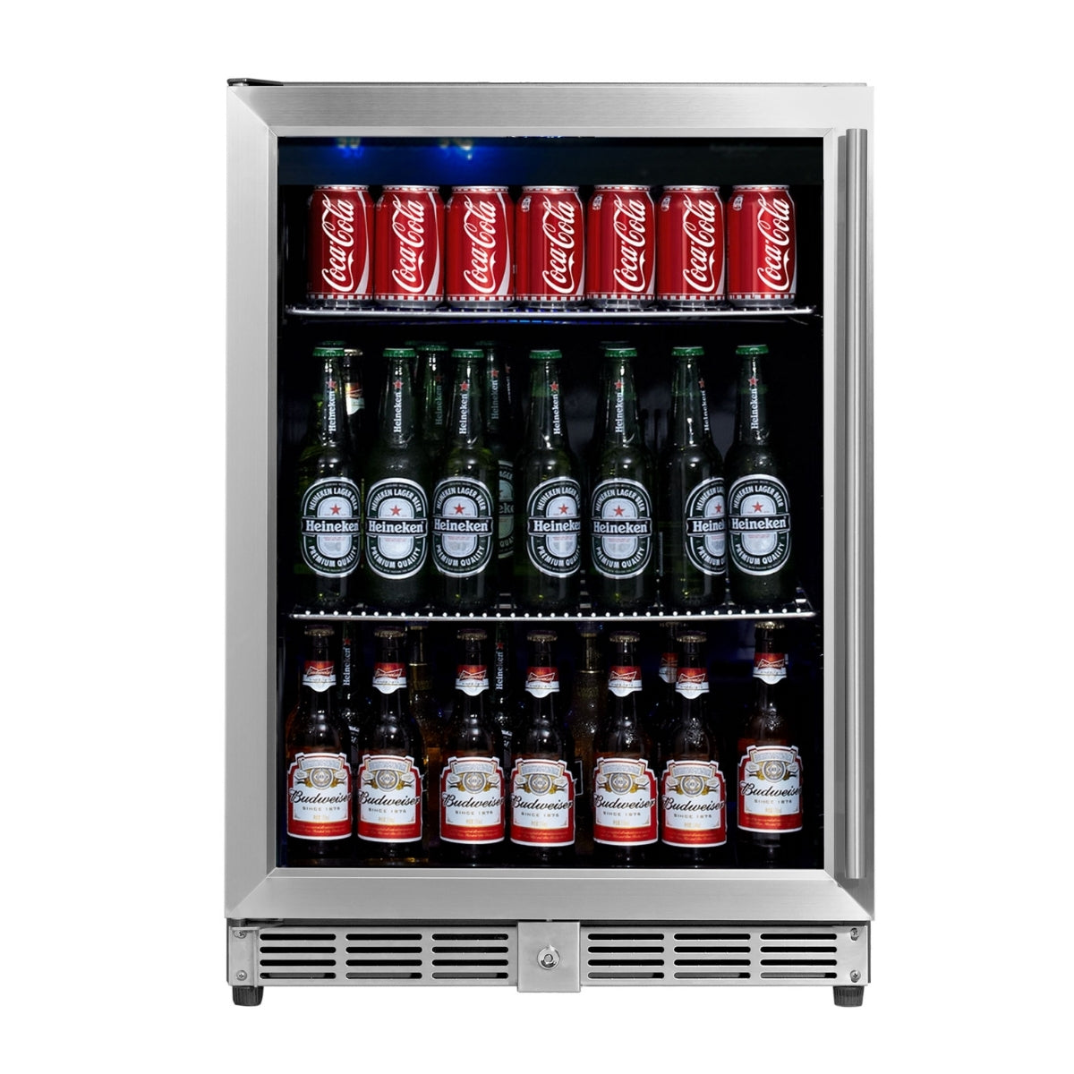 KingsBottle 24 Inch Under Counter Beer Cooler Fridge, Built-In or Freestanding KingsBottle 24 Inch Under Counter Beer Cooler Fridge, Built-In or Freestanding