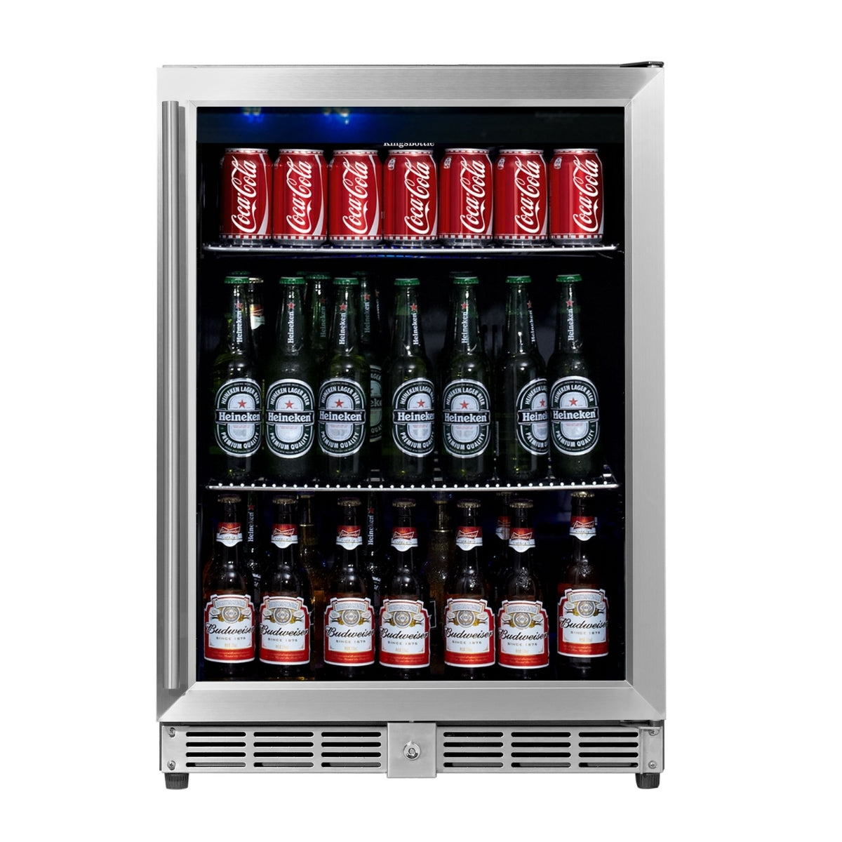 KingsBottle 24 Inch Under Counter Beer Cooler Fridge, Built-In or Freestanding KingsBottle 24 Inch Under Counter Beer Cooler Fridge, Built-In or Freestanding