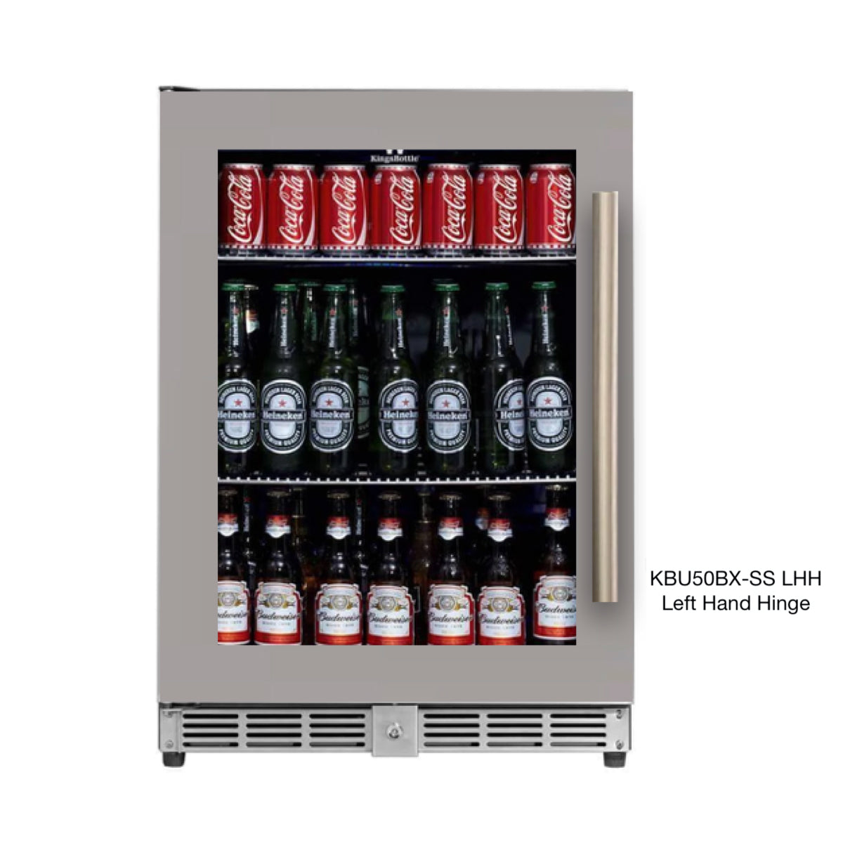 KingsBottle 24 Inch Under Counter Beer Cooler Fridge, Built-In or Freestanding KingsBottle 24 Inch Under Counter Beer Cooler Fridge, Built-In or Freestanding