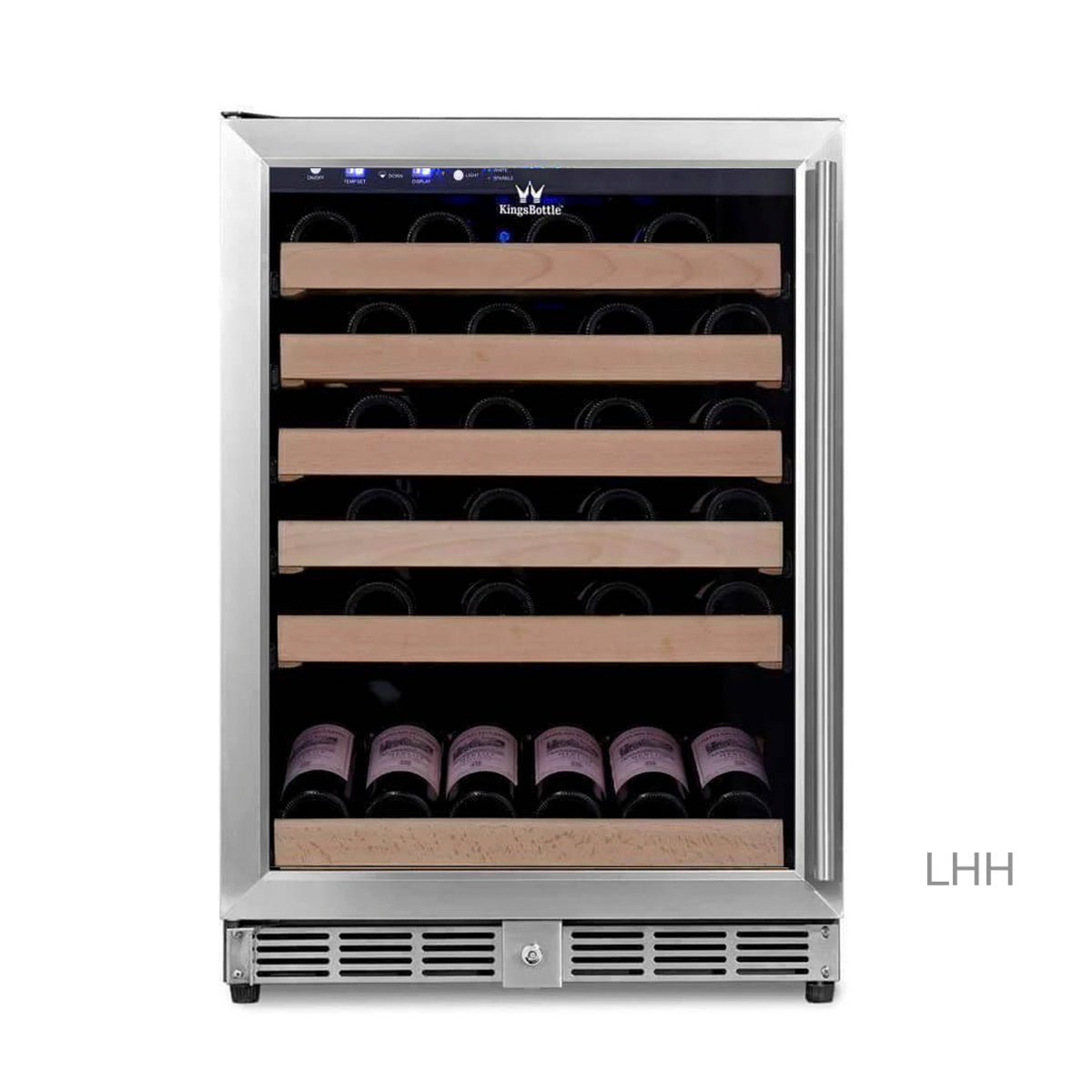 KingsBottle 46 Bottle 24 Inch Under Counter Wine Fridge Built-In or Freestanding KingsBottle 46 Bottle 24 Inch Under Counter Wine Fridge Built-In or Freestanding