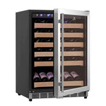 KingsBottle 46 Bottle 24 Inch Under Counter Wine Fridge Built-In or Freestanding KingsBottle 46 Bottle 24 Inch Under Counter Wine Fridge Built-In or Freestanding