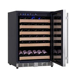 KingsBottle 46 Bottle 24 Inch Under Counter Wine Fridge Built-In or Freestanding KingsBottle 46 Bottle 24 Inch Under Counter Wine Fridge Built-In or Freestanding