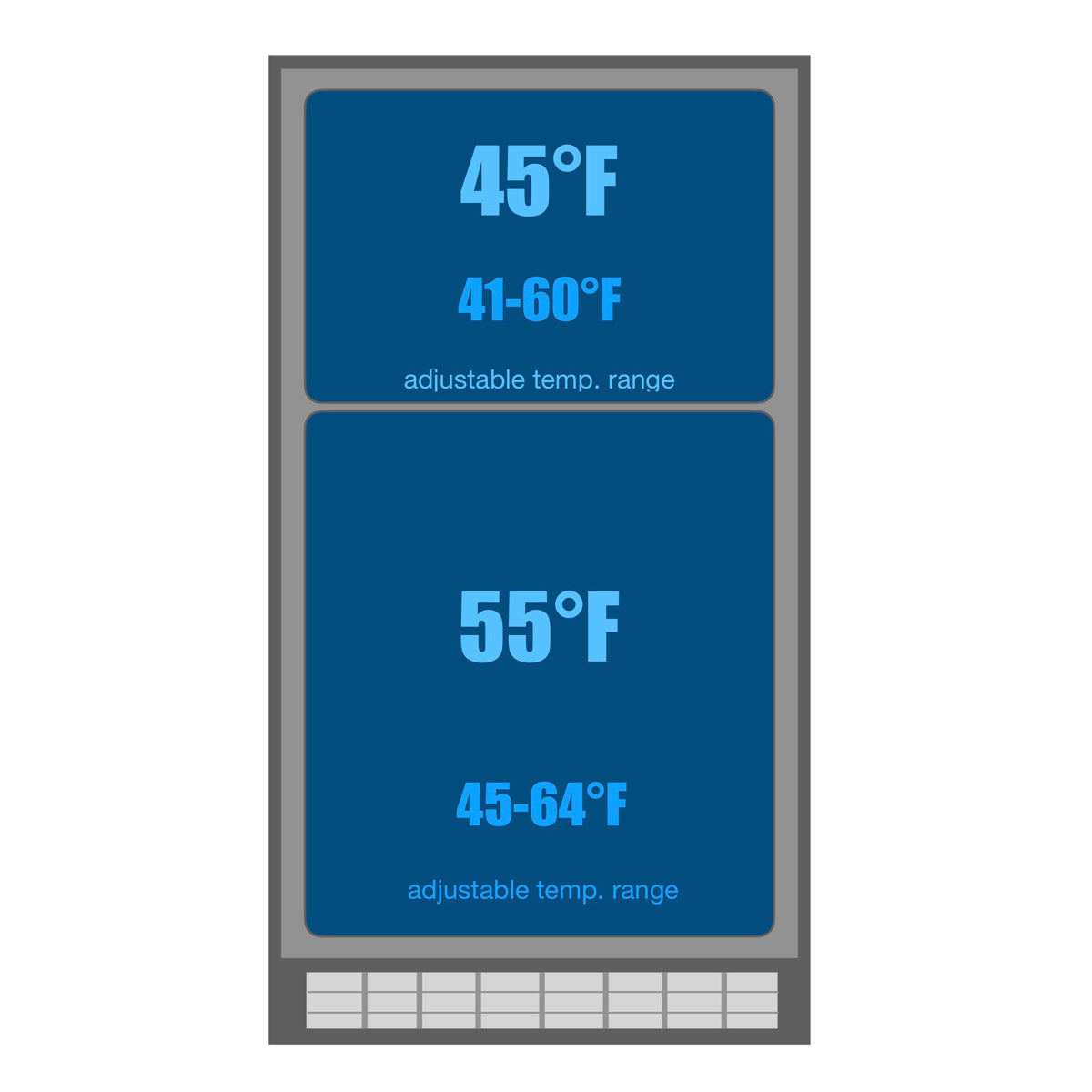 KingsBottle 100 Bottle Upright Dual Zone Wine Fridge For Home KingsBottle 100 Bottle Upright Dual Zone Wine Fridge For Home