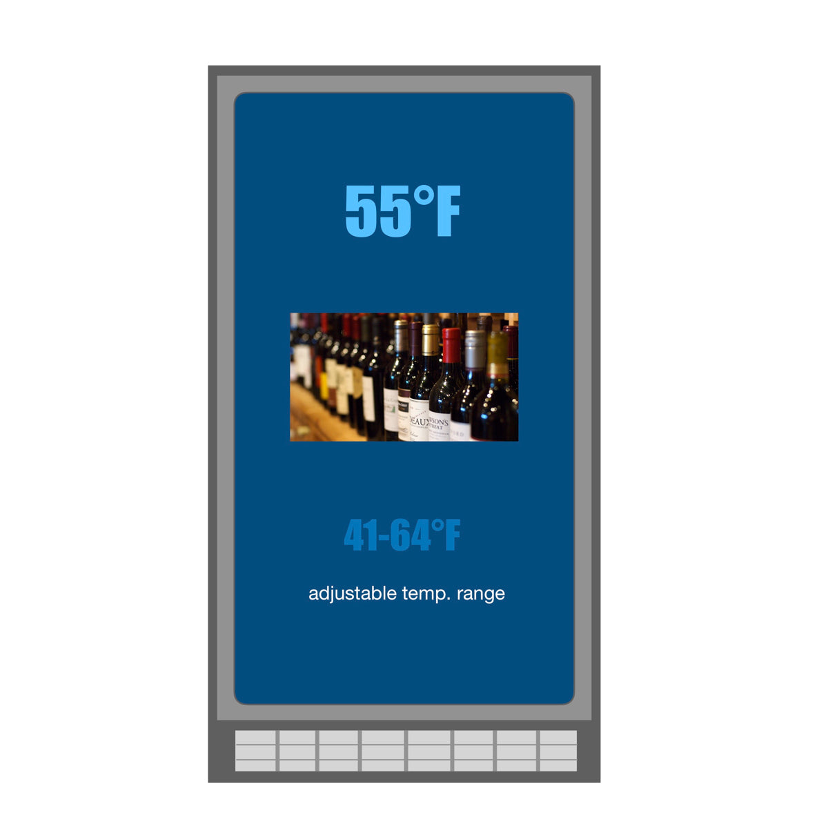 KingsBottle 100 Bottle Kitchen Wine Refrigerator, Freestanding or Built-in KingsBottle 100 Bottle Kitchen Wine Refrigerator, Freestanding or Built-in