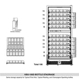 KingsBottle 100 Bottle Upright Dual Zone Wine Fridge For Home