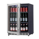 KingsBottle 24 Inch Under Counter Beer Cooler Fridge, Built-In or Freestanding